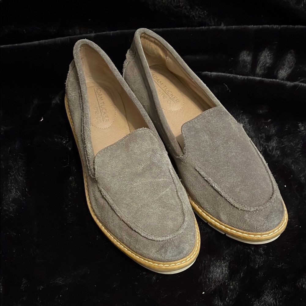 Adam Tucker Gray Suede Slip-Ons